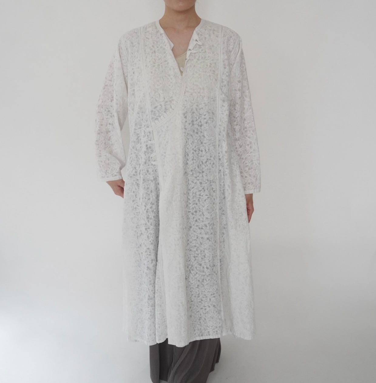 80s Embroidery Dress