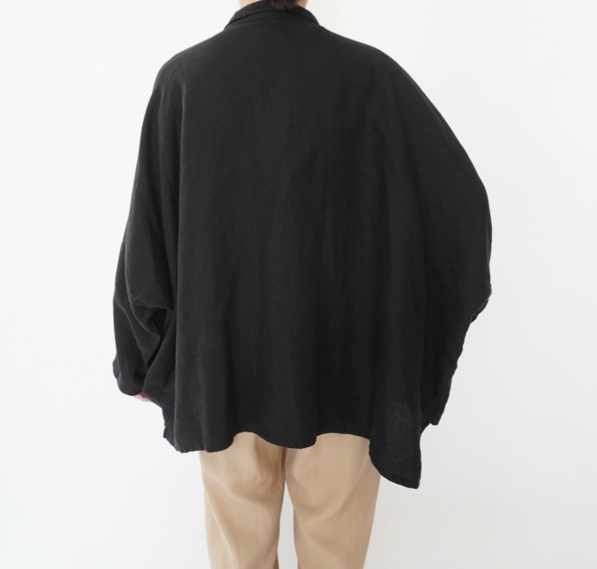 90s Black Linen Design Jakcet