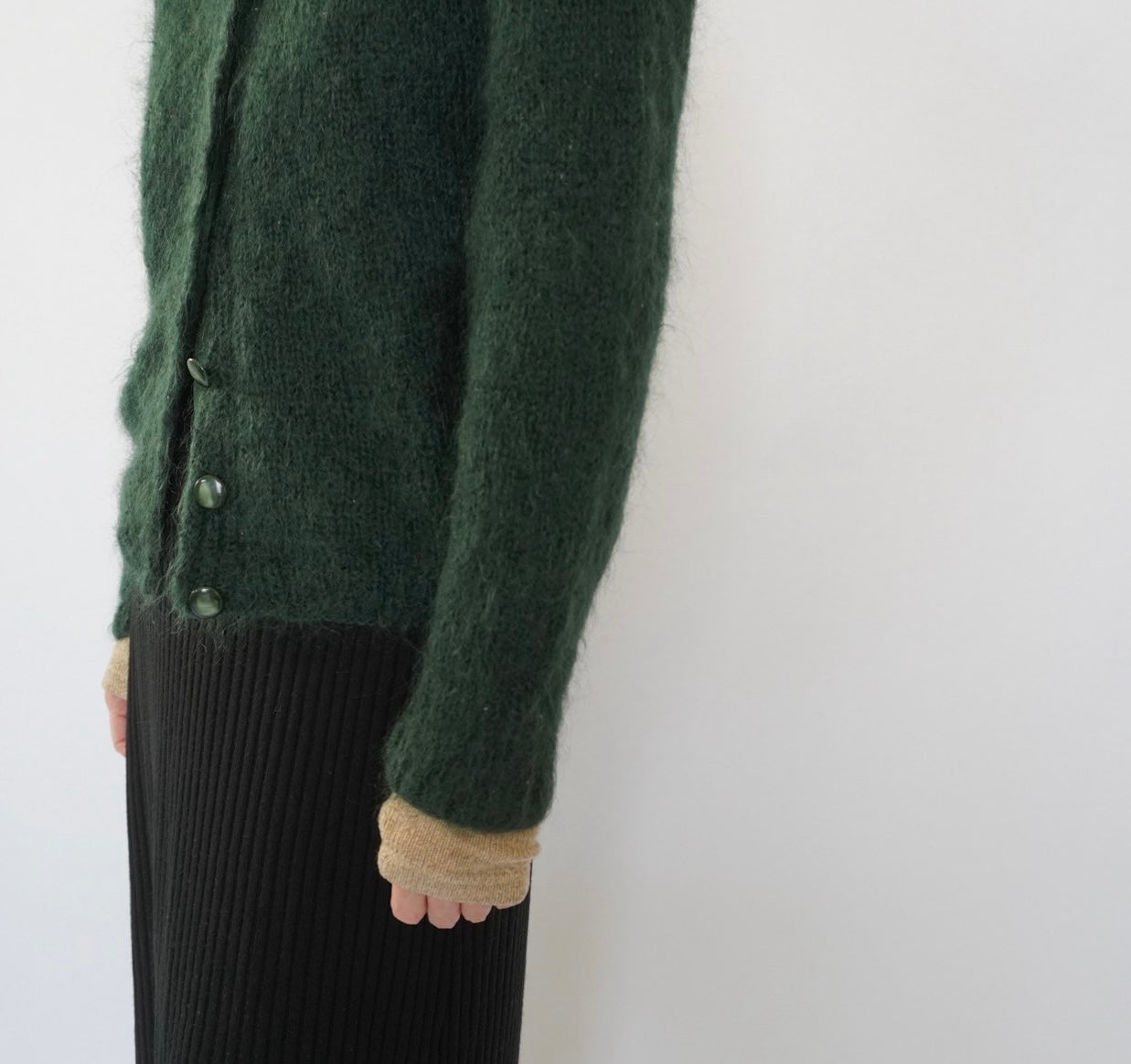 60s Green Mohair Cardigan