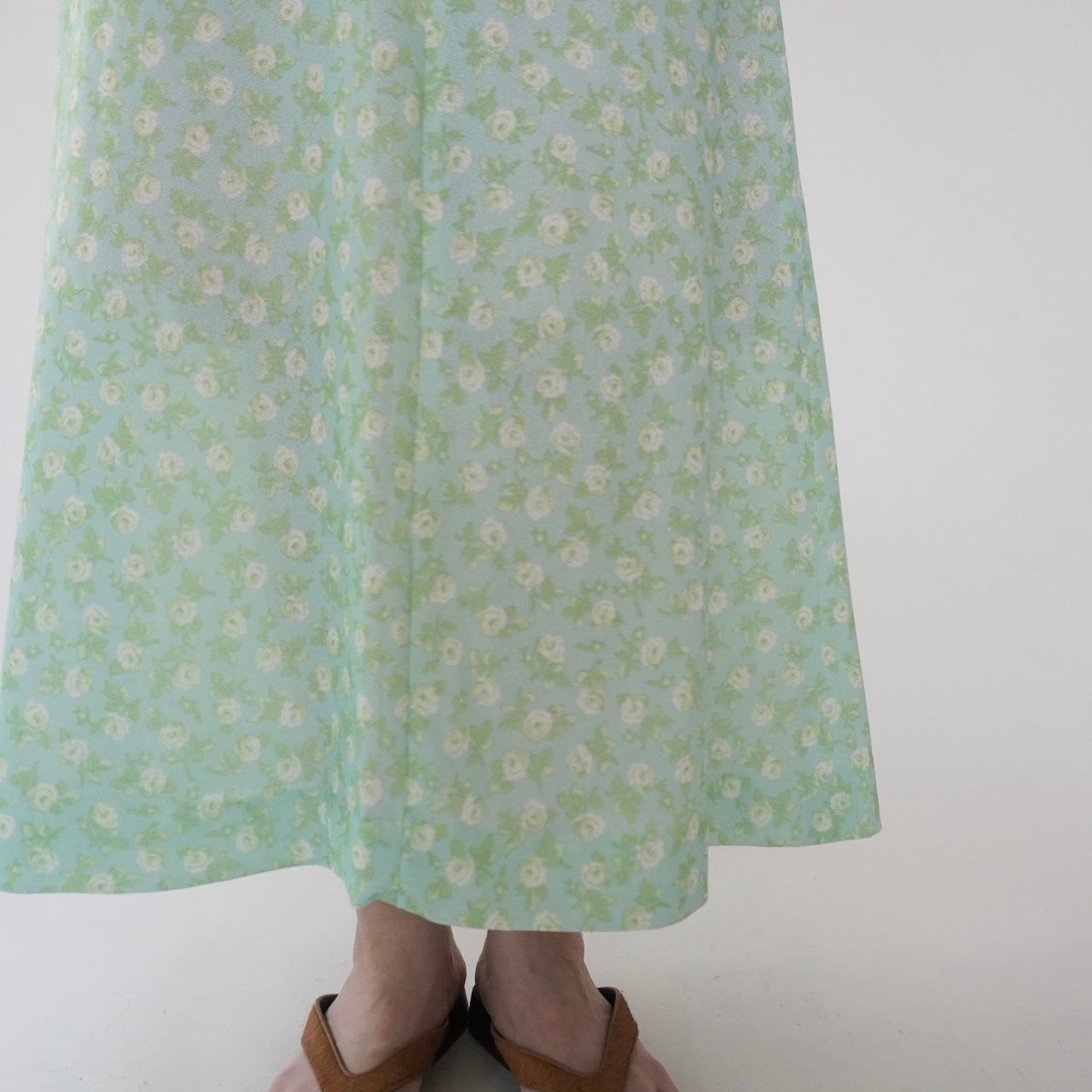 80s Floral Print Skirt