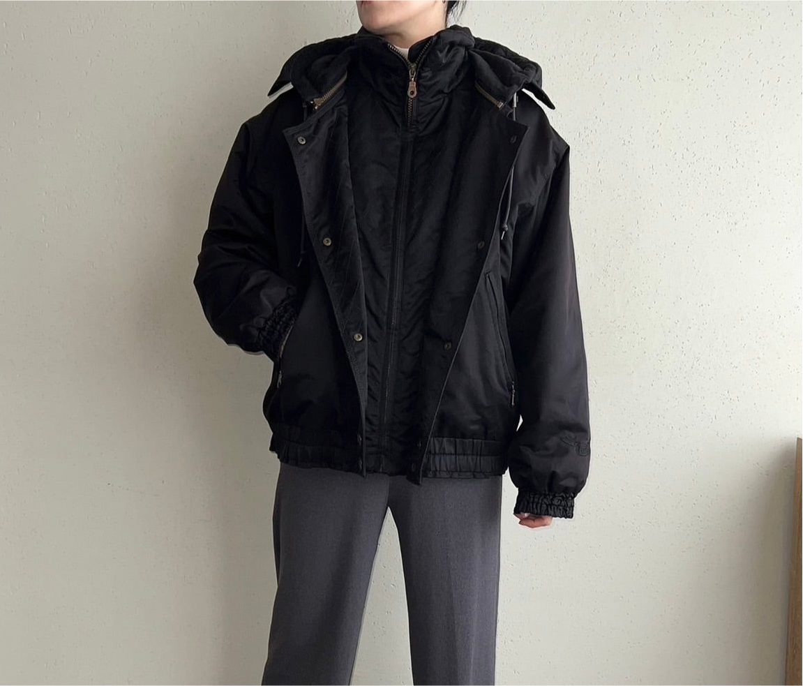 90s Black Design Jacket