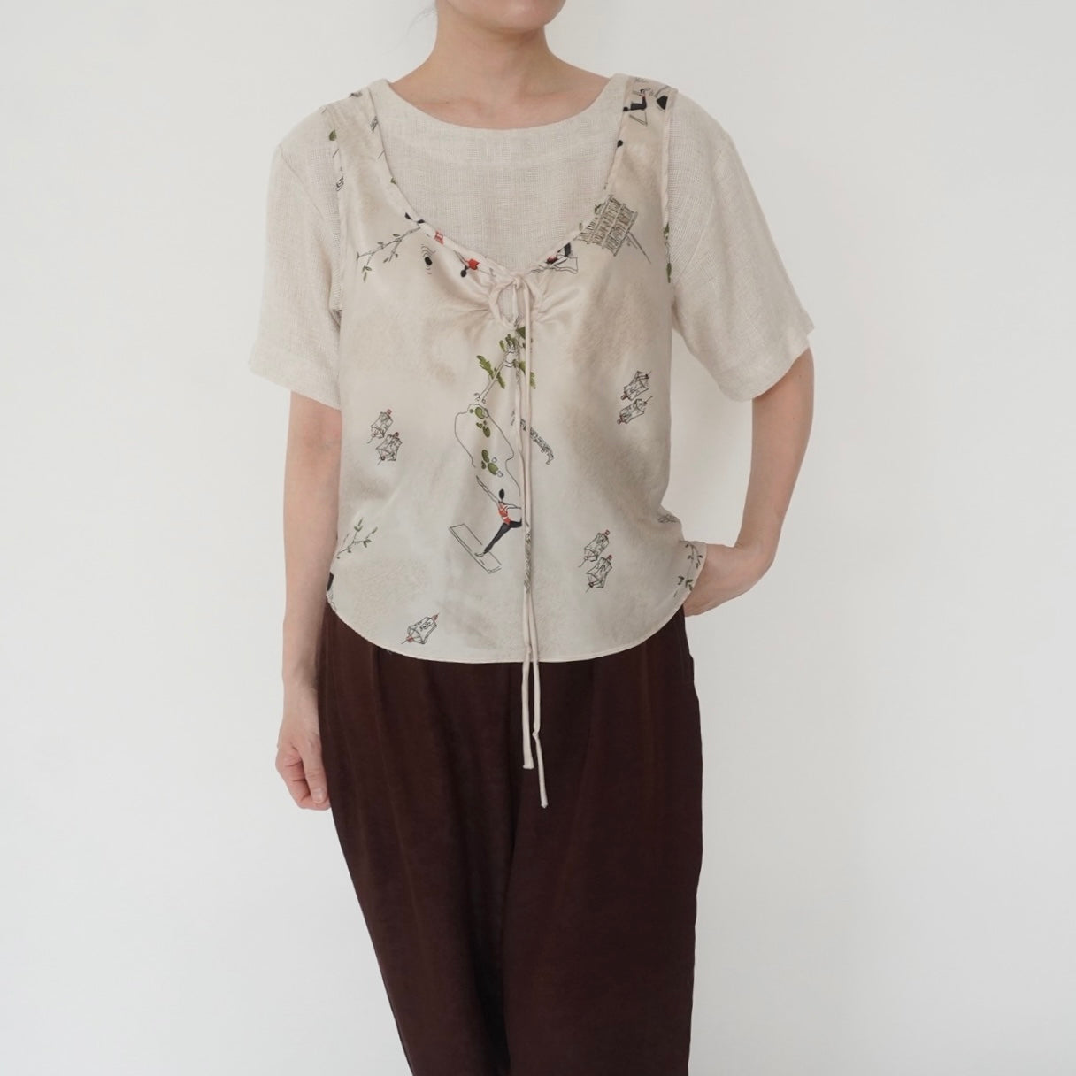 80s Printed Camisole Top