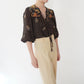 70s Printed Blouse