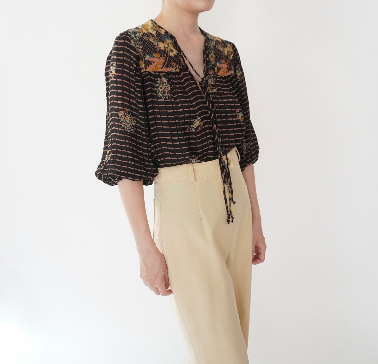 70s Printed Blouse