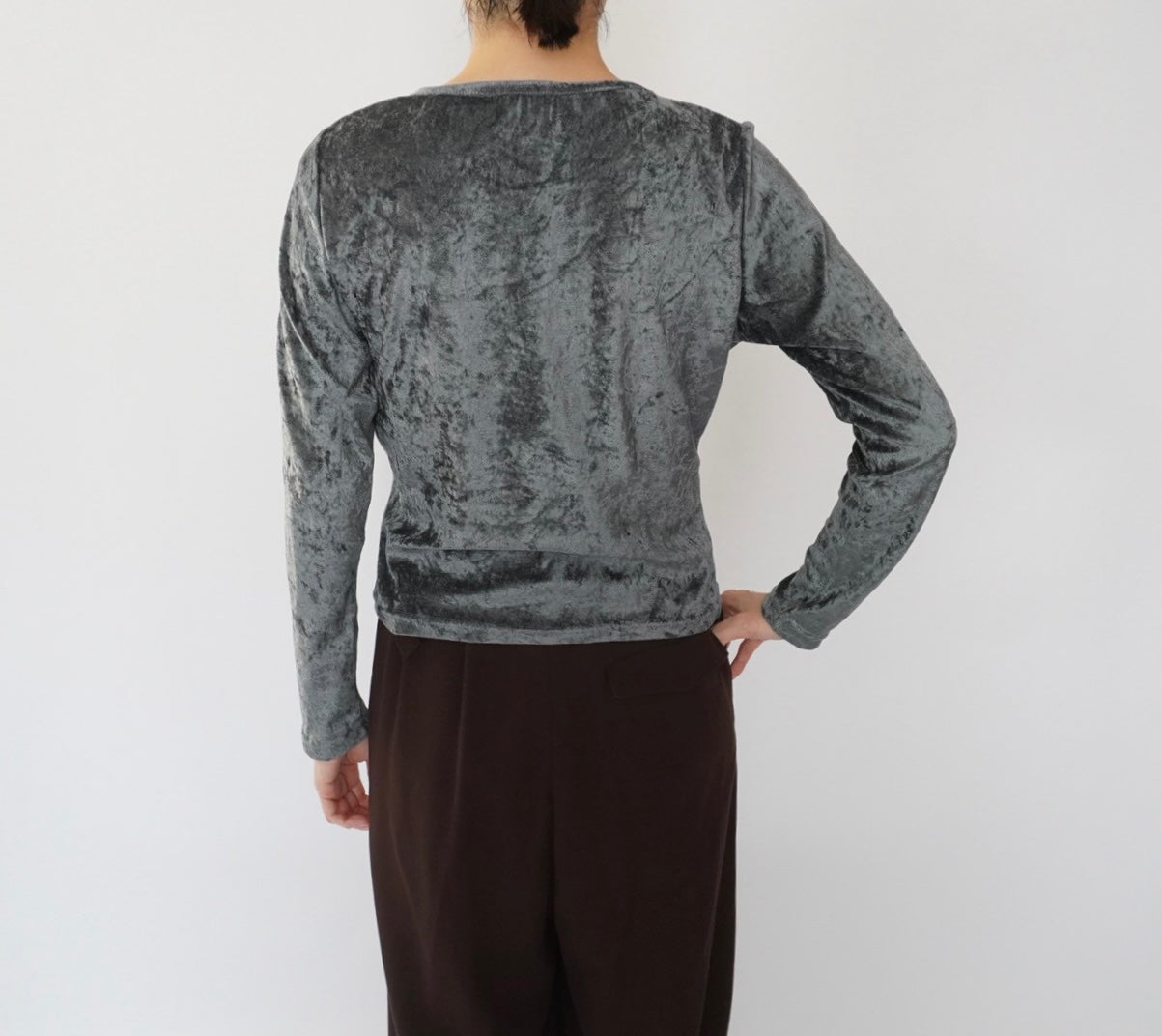 90s Velour Top Made in Italy