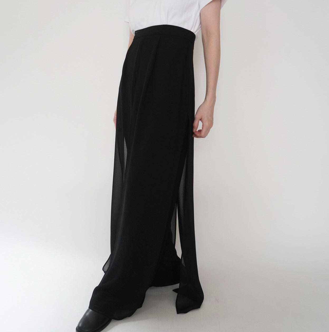 90s Slit Design Wide Pants Made in USA