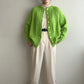 80s Light Green Knit Cardigan
