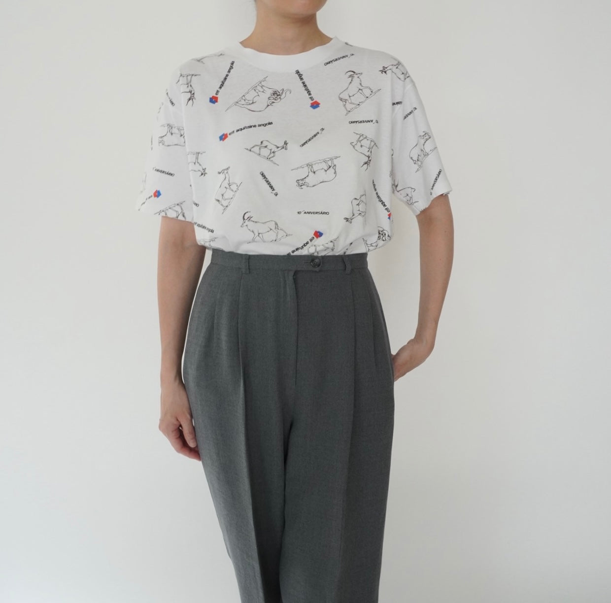 90s Printed T-shirt Made in France