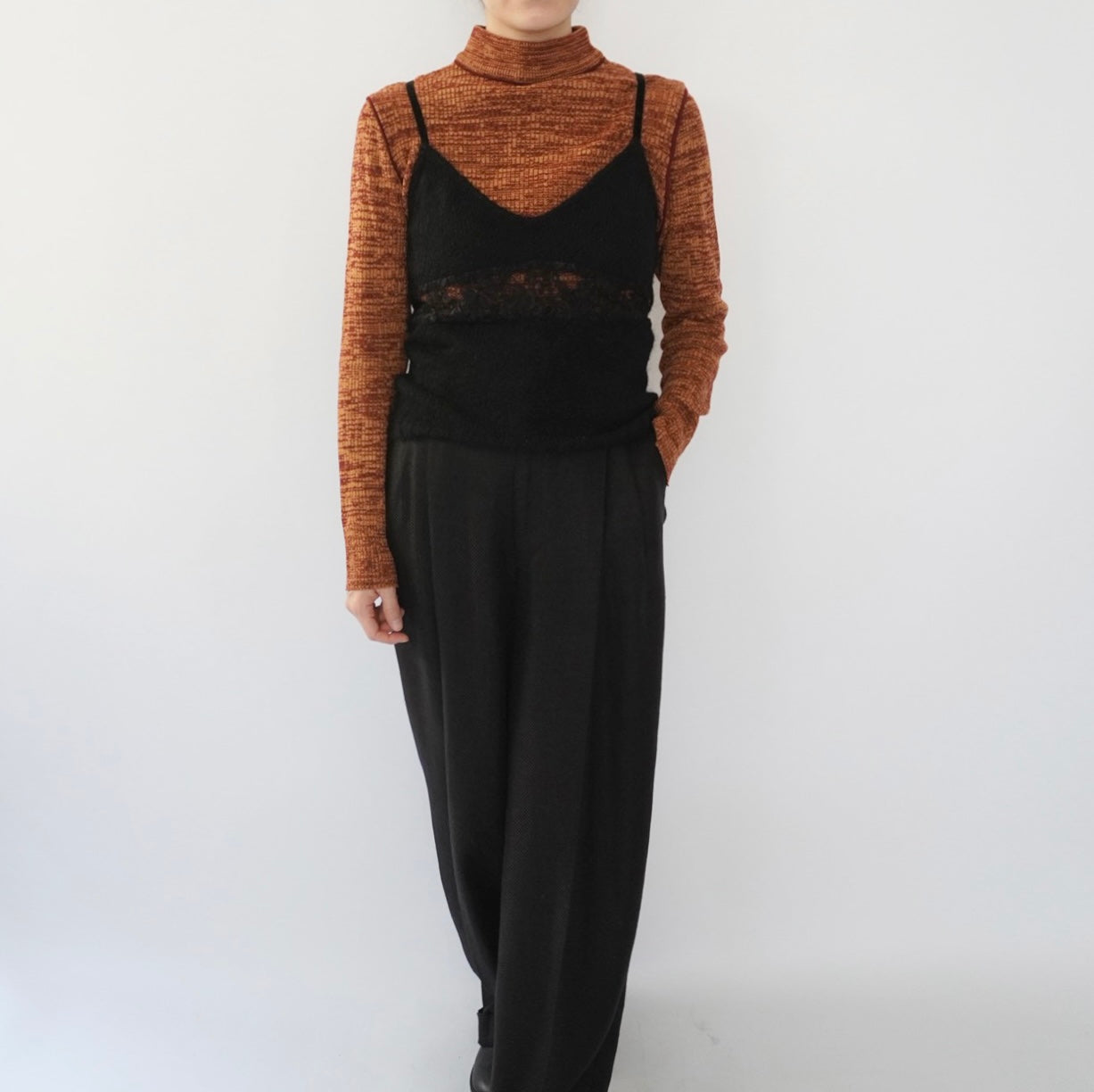 90s Lace Design Mohair Camisole Top
