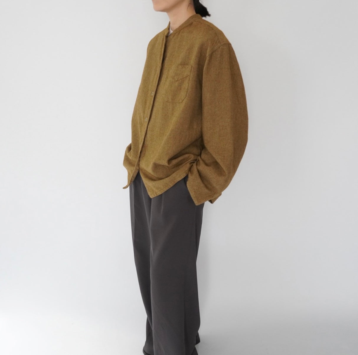 70s Wool×Cotton Design Shirt