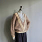 70s V Neck  Mohair Knit