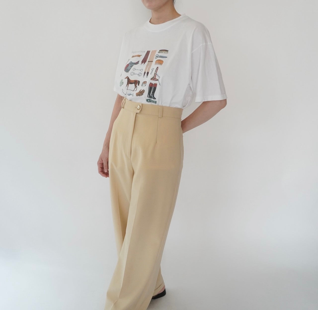 90s "AIGLE" Printed T-shirt Made in France