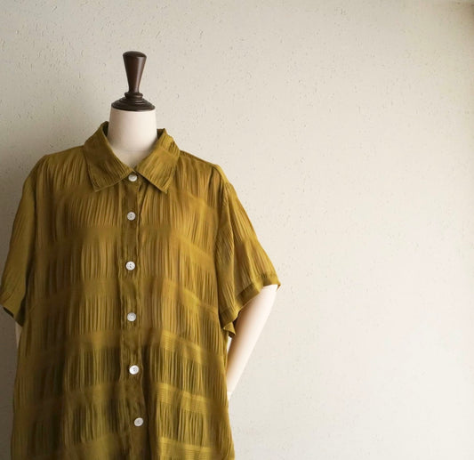 90s Pleat Sheer Shirt