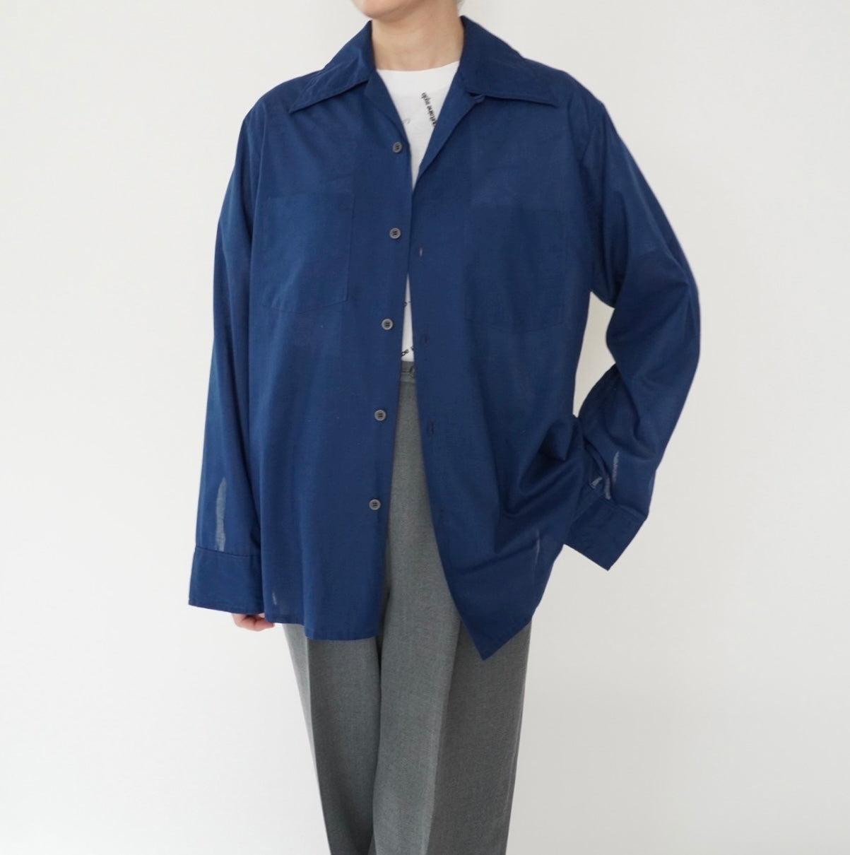 70s "Arrow" Blue Shirt
