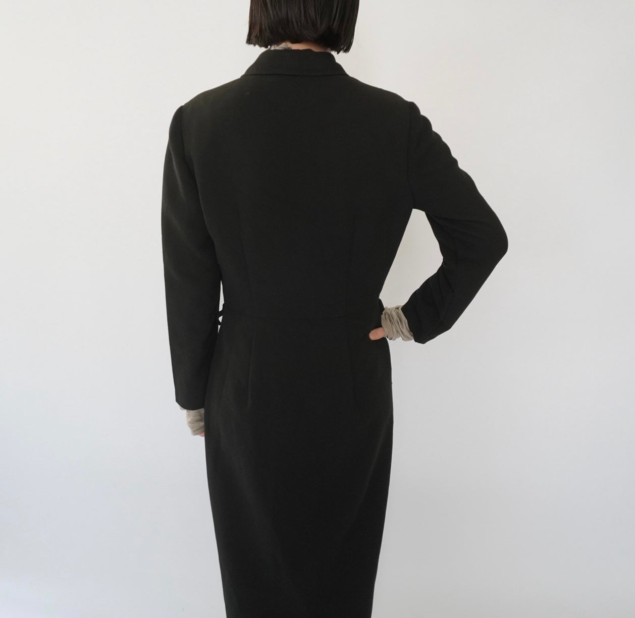 90s Black Design Dress