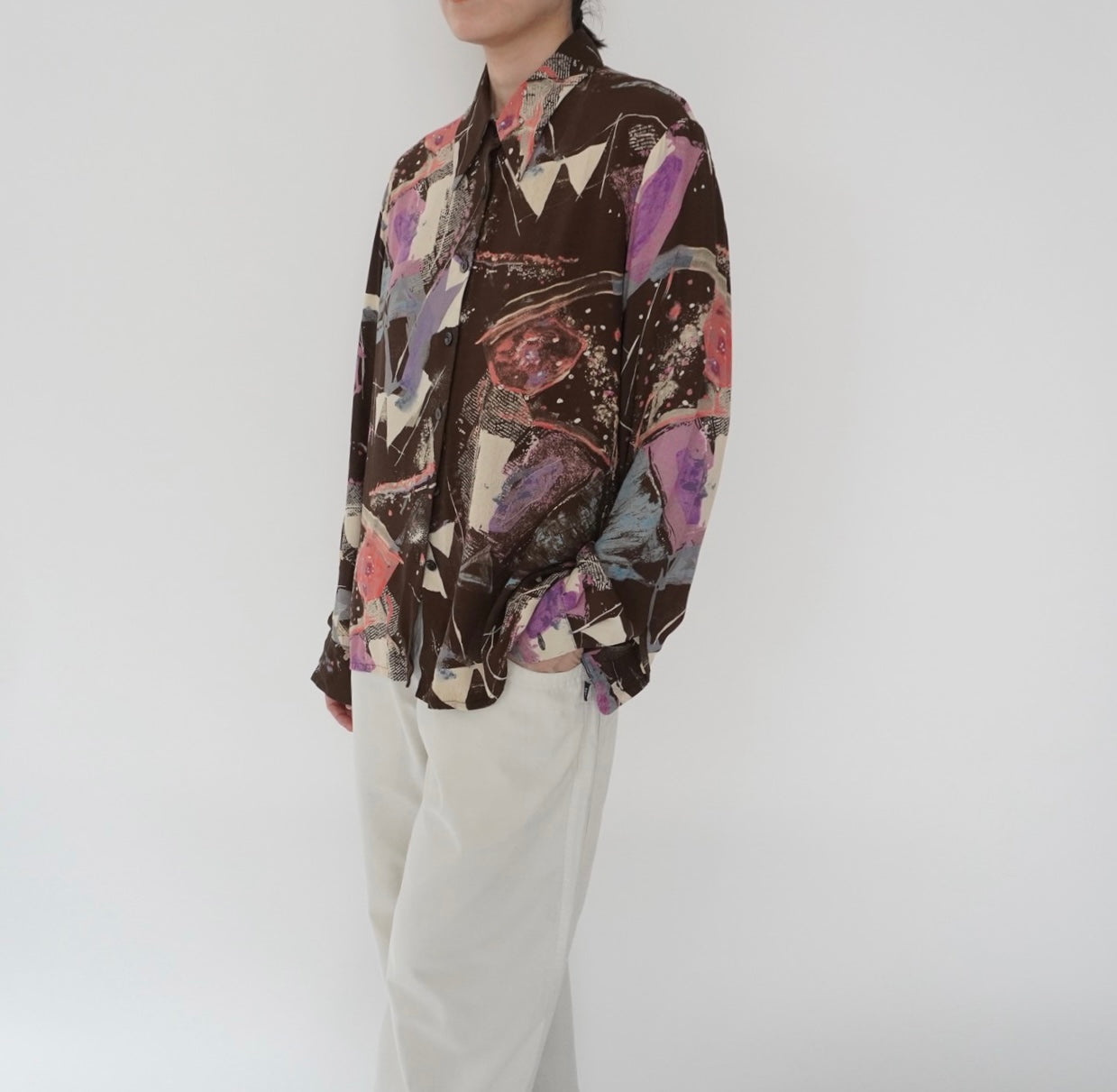 90s Rayon Printed Shirt