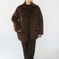 90s Velour Quilted Jacket Made in Italy