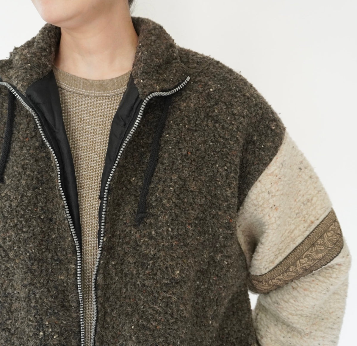 90s Design Fleece Jacket Made in Italy