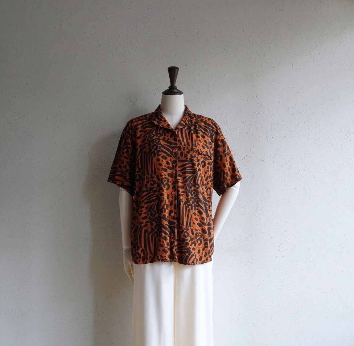 90s Printed Rayon Shirt