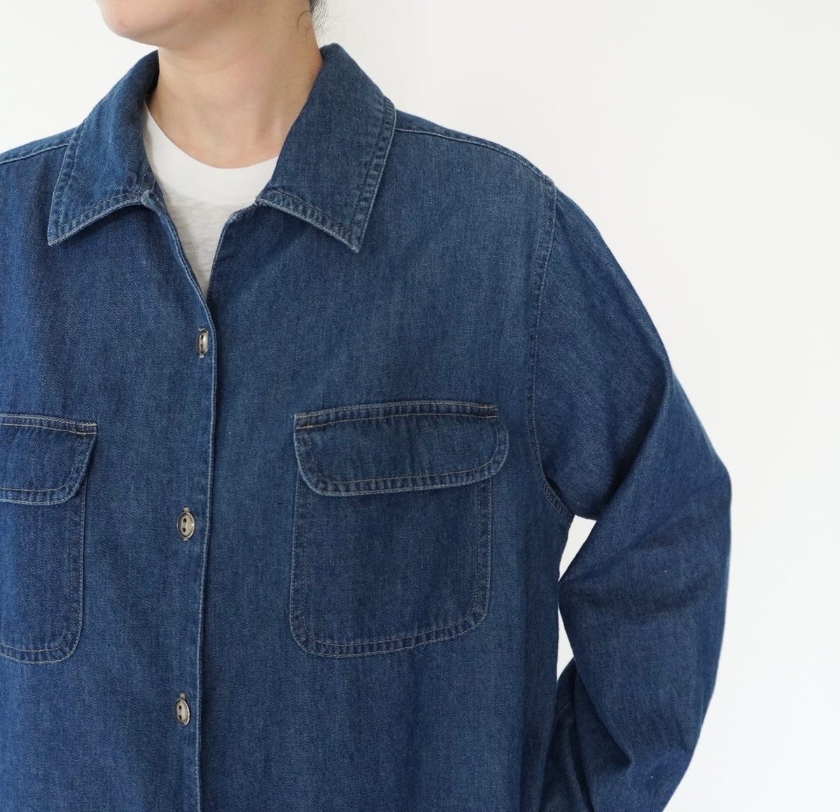 90s Denim Long Shirt
