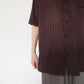80s Brown Striped Shirt