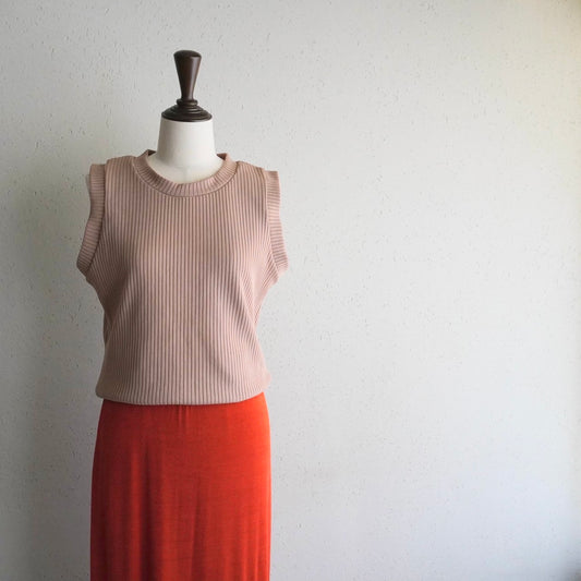 80s Sleeveless Ribbed Top