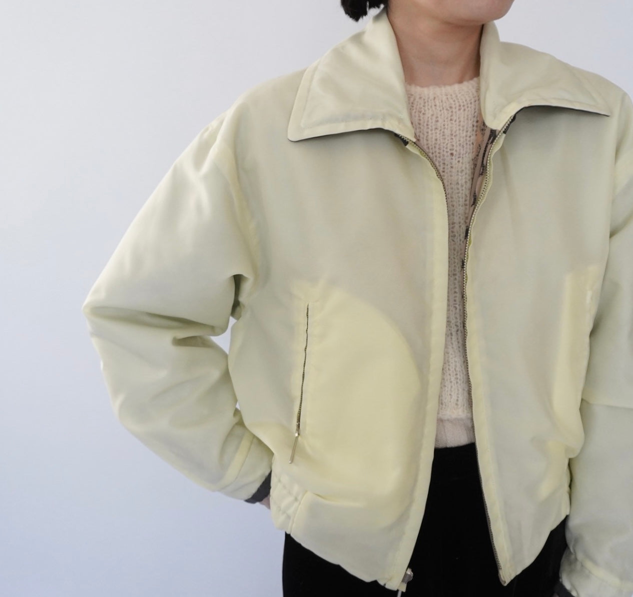 90s"Laurel" Silk Reversible Jacket Made in Germany