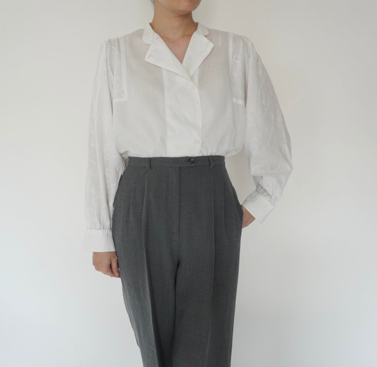 80s Embroidery Blouse