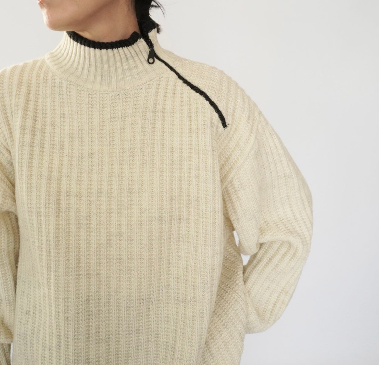 90s Zip Design Knit Made in Italy