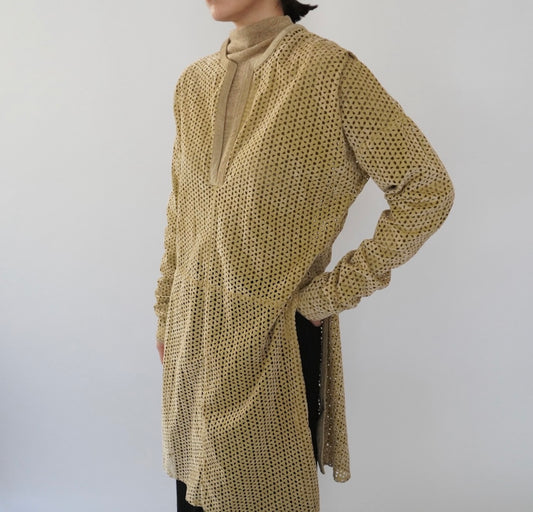 80s Design  Faux Suede Top