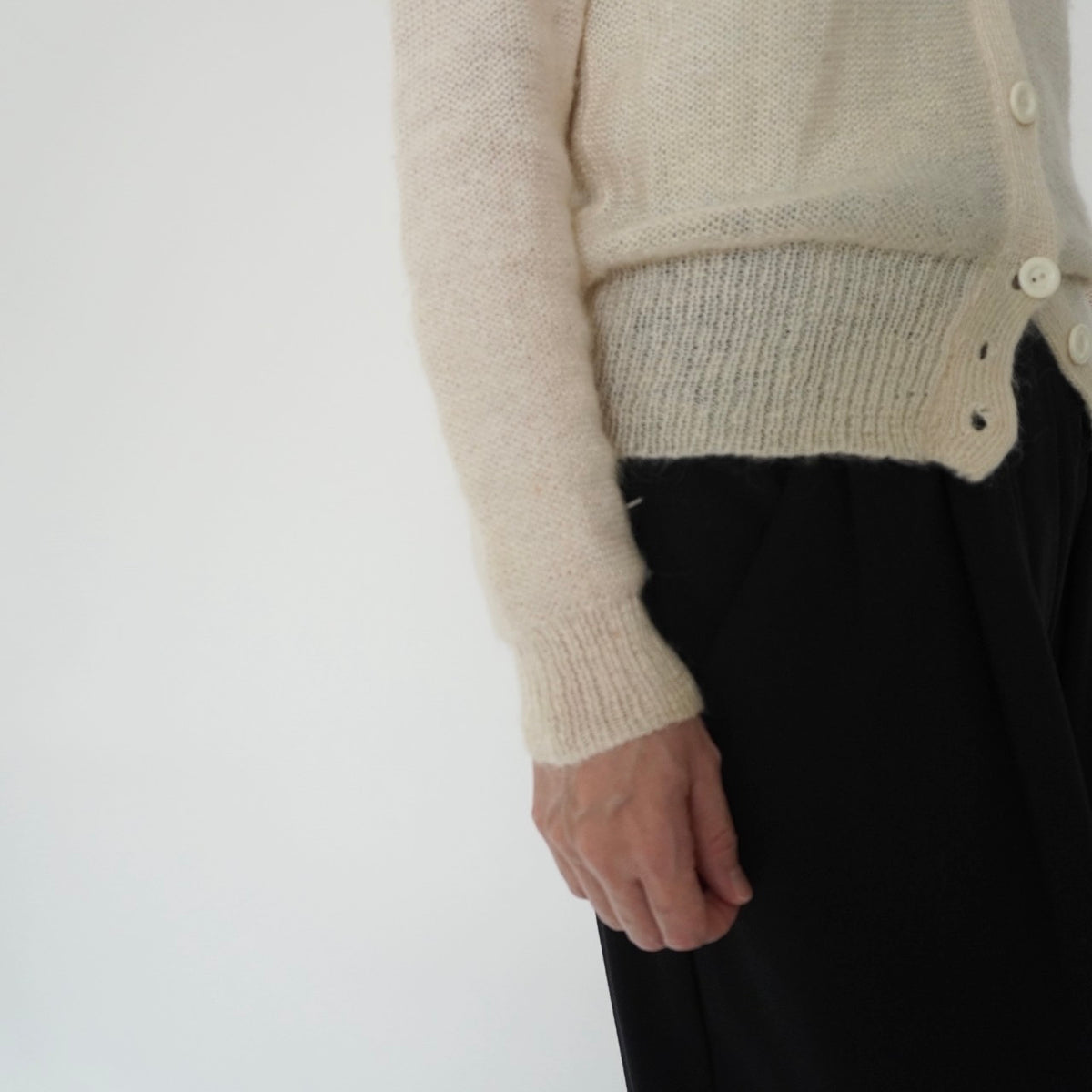 90s Ivory Knit Cardigan