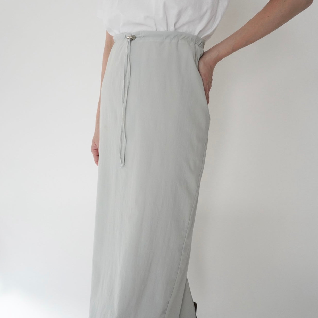 90s Zip Design Maxi Skirt
