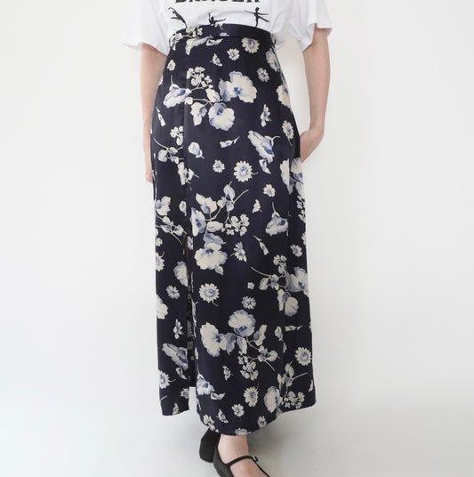 90s Floral Print Skirt