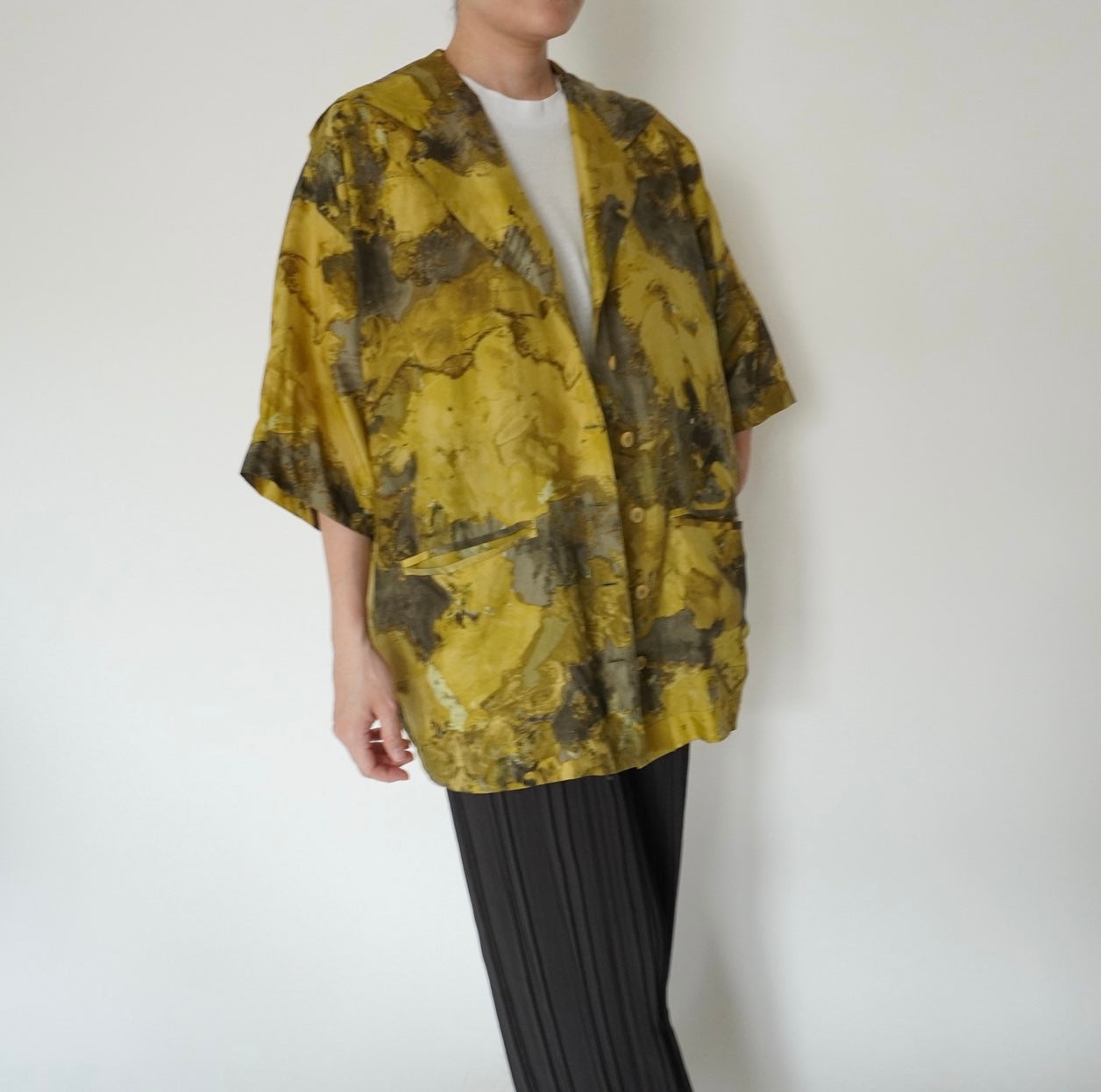 80s Silk Jacket,Blouse Made in Italy