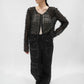 90s Ribbon Design Blouse,Cardigan
