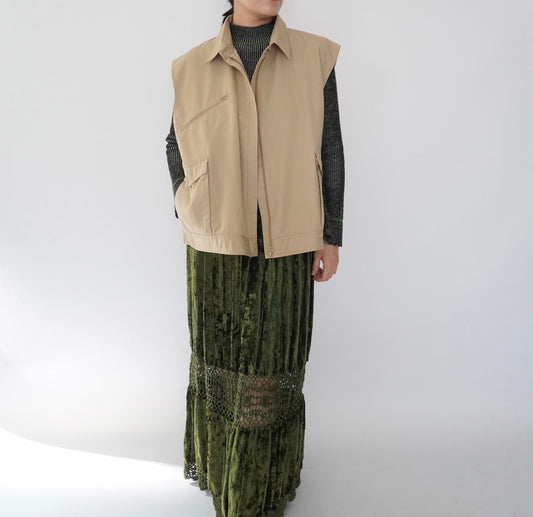 90s Zip Boxy Vest