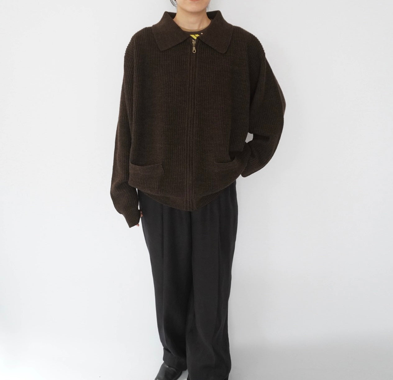 90s Zipped Knit Cardigan