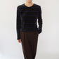 Striped Velour Top