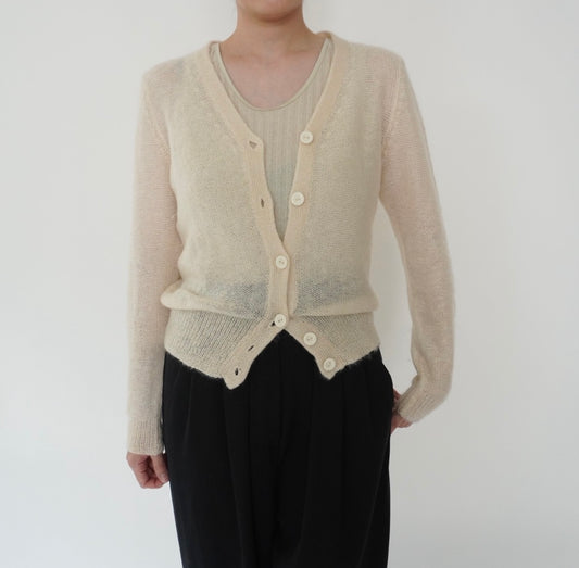 90s Ivory Knit Cardigan