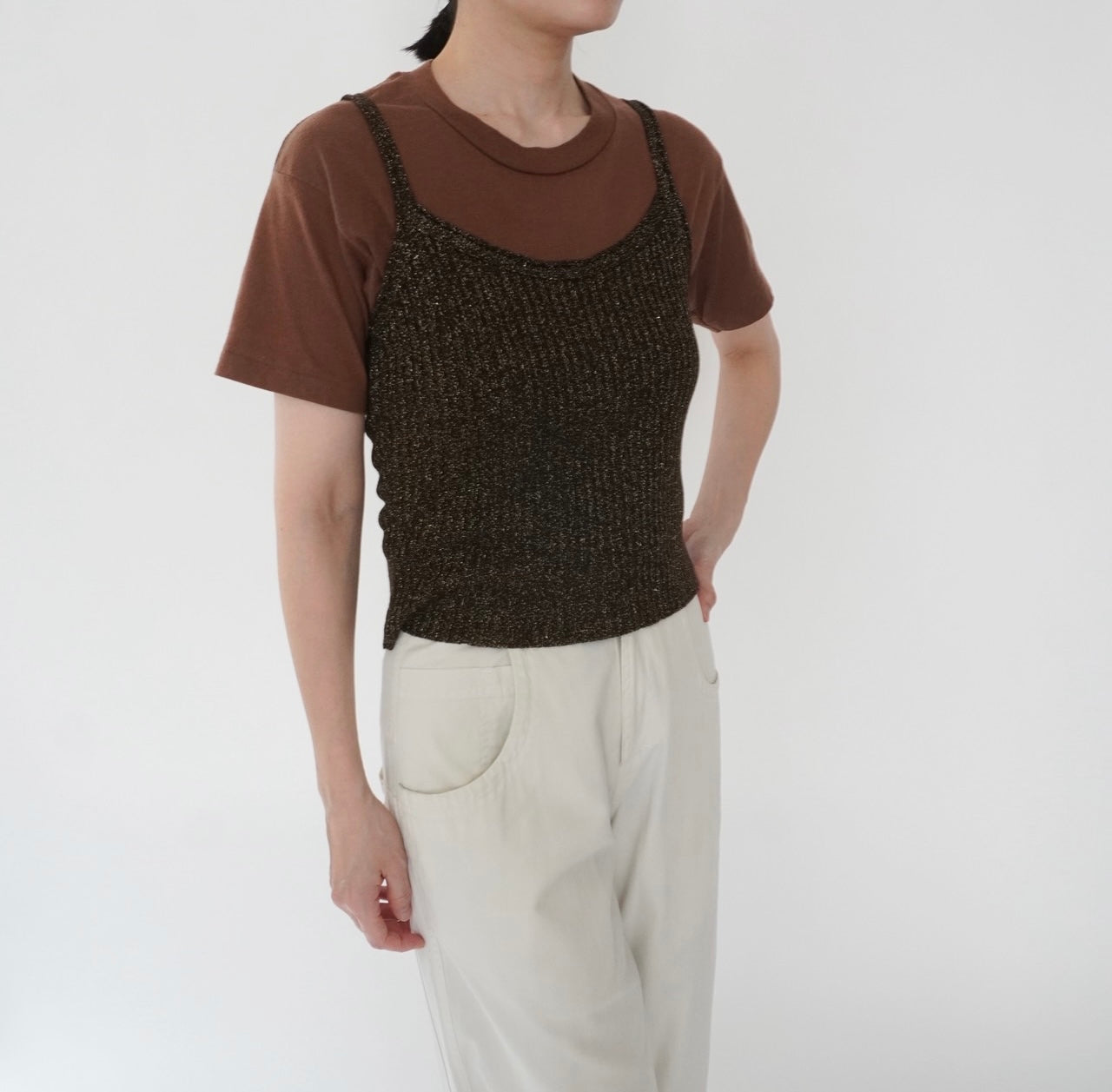 90s Camisole Ribbed Top Made in Italy
