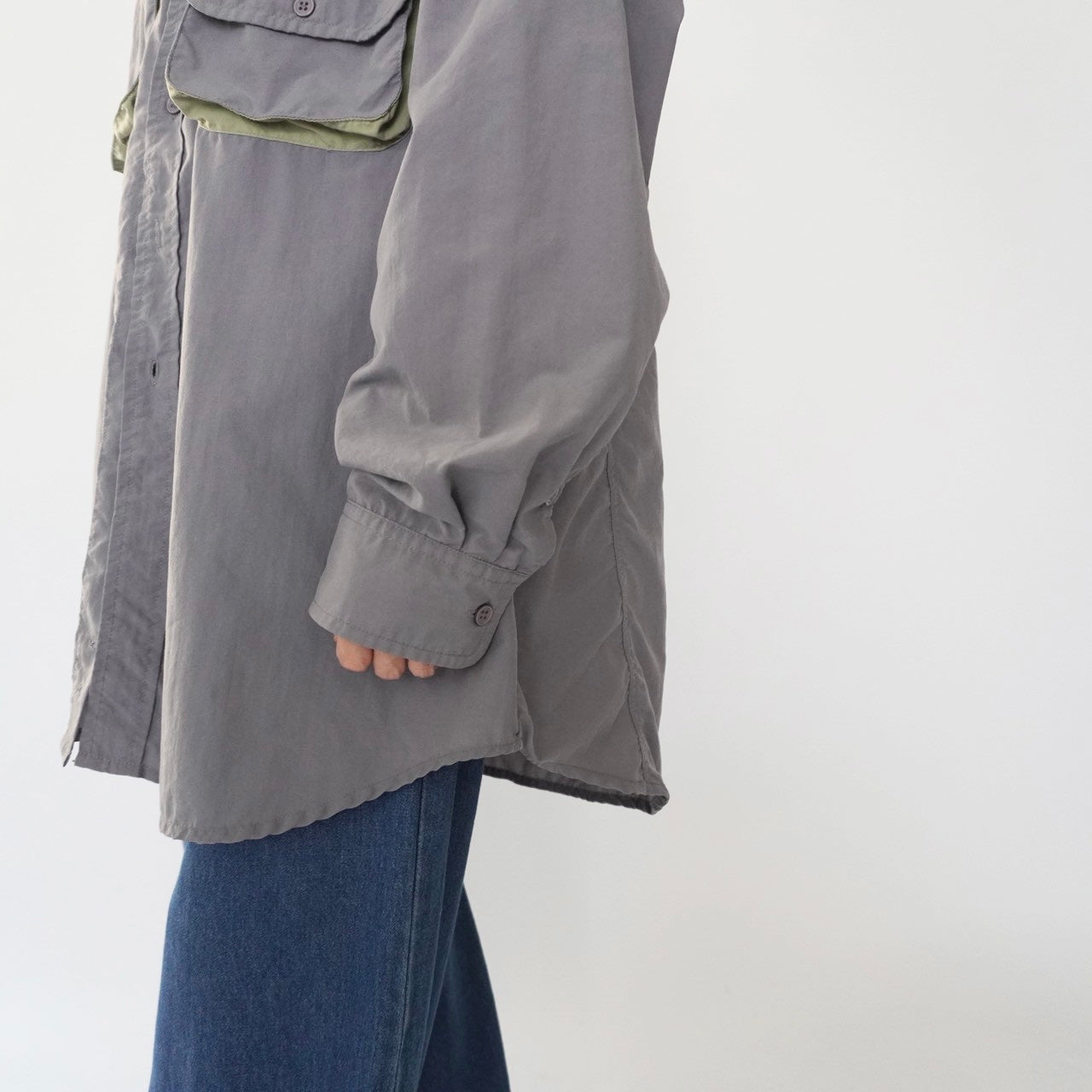 80s "ORIVIS" Nylon Design Shirt