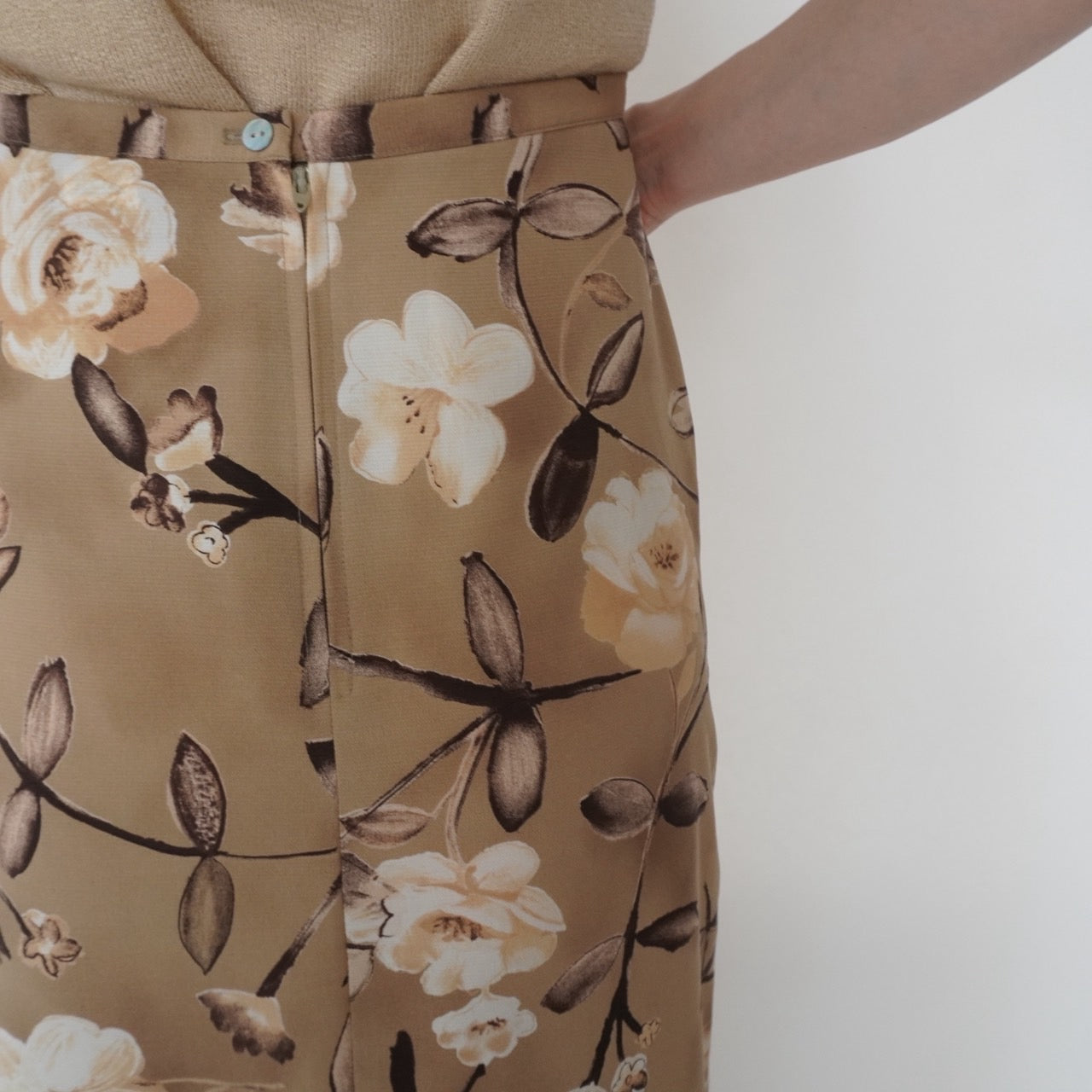 90s Floral Print Skirt Made in USA