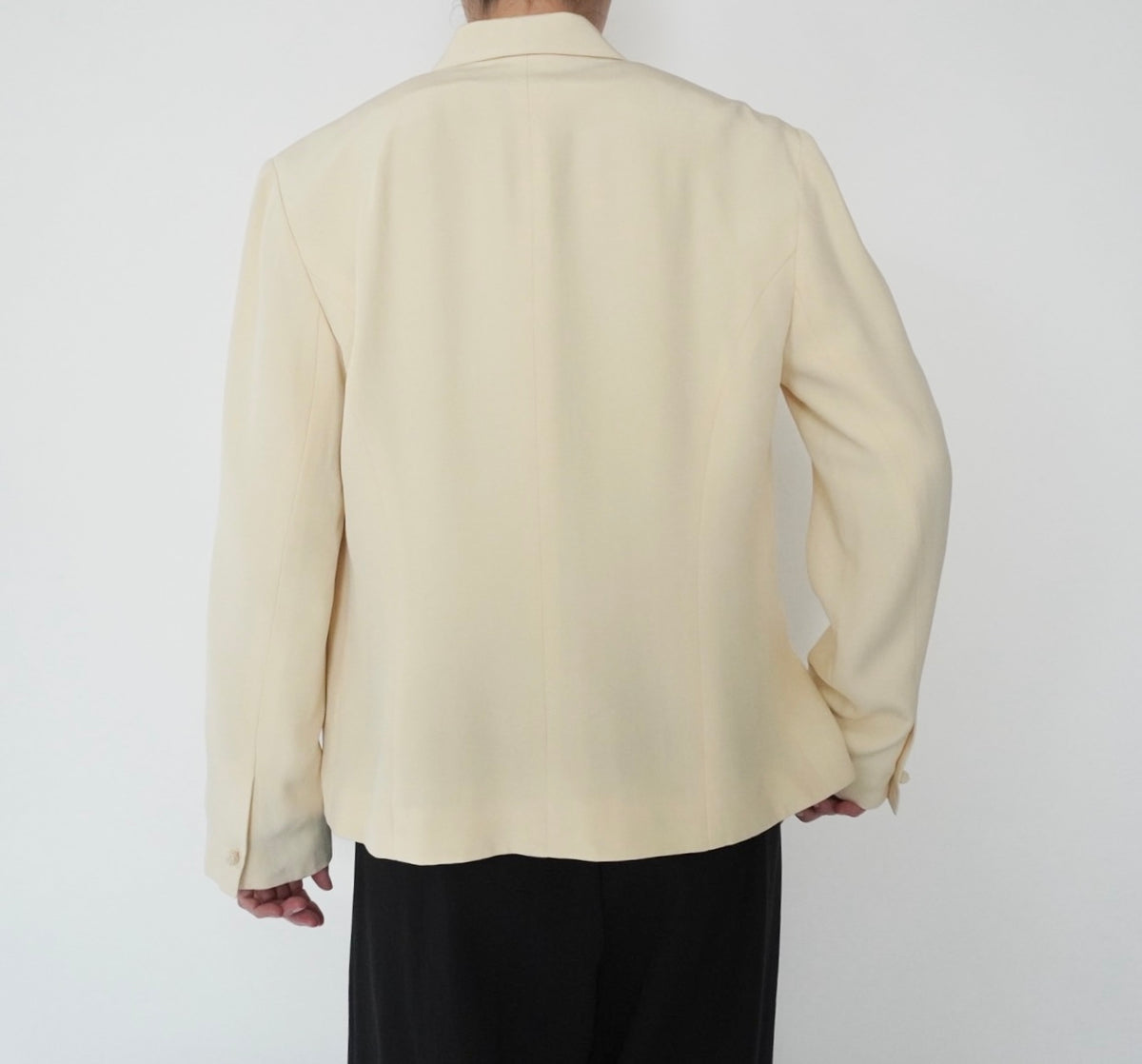 90s Cord Lace Design Silk Jacket