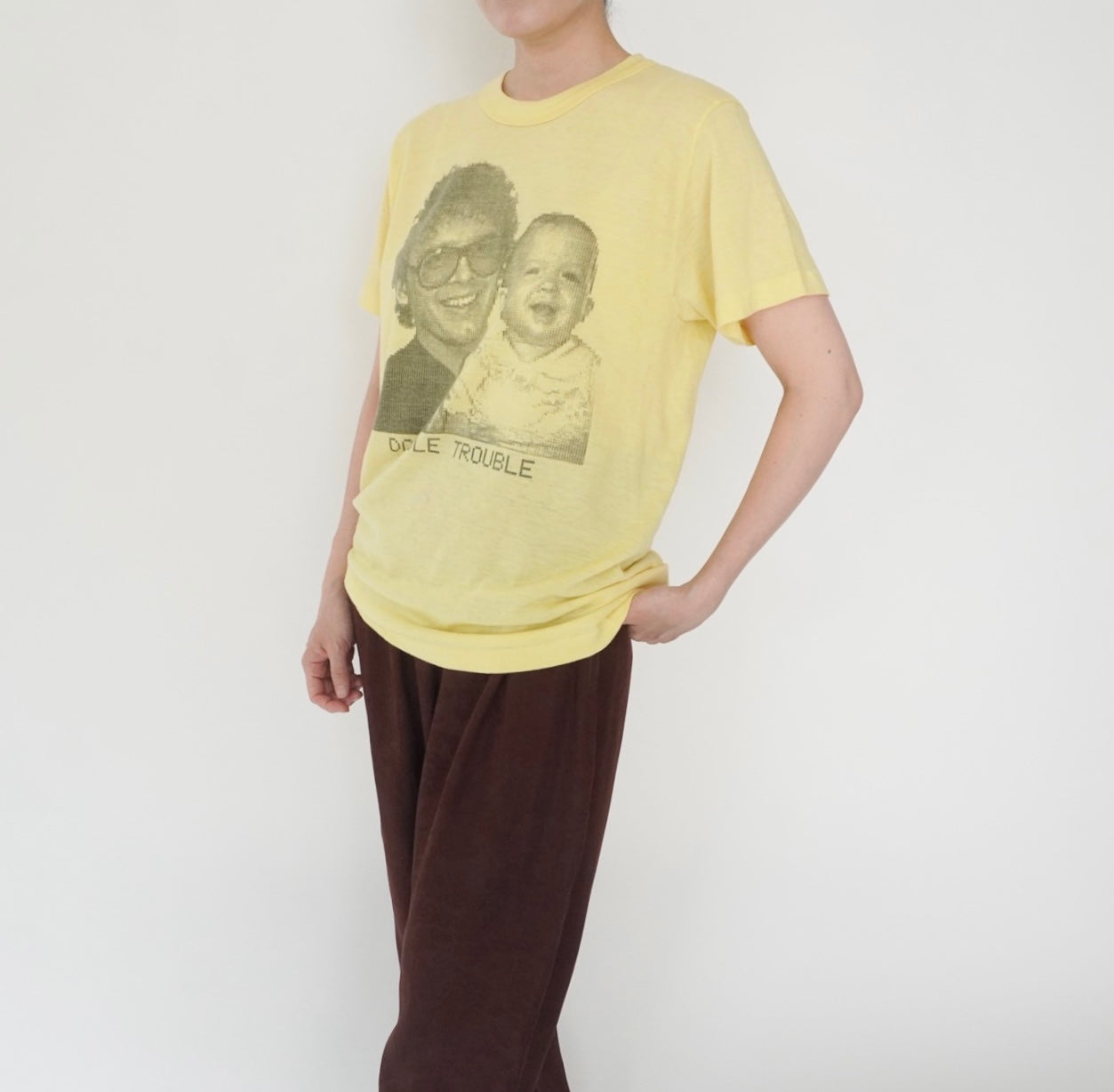 80s Photo Printed T-shirt Made in USA