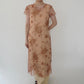 90s Printed Sheer  Maxi Dress