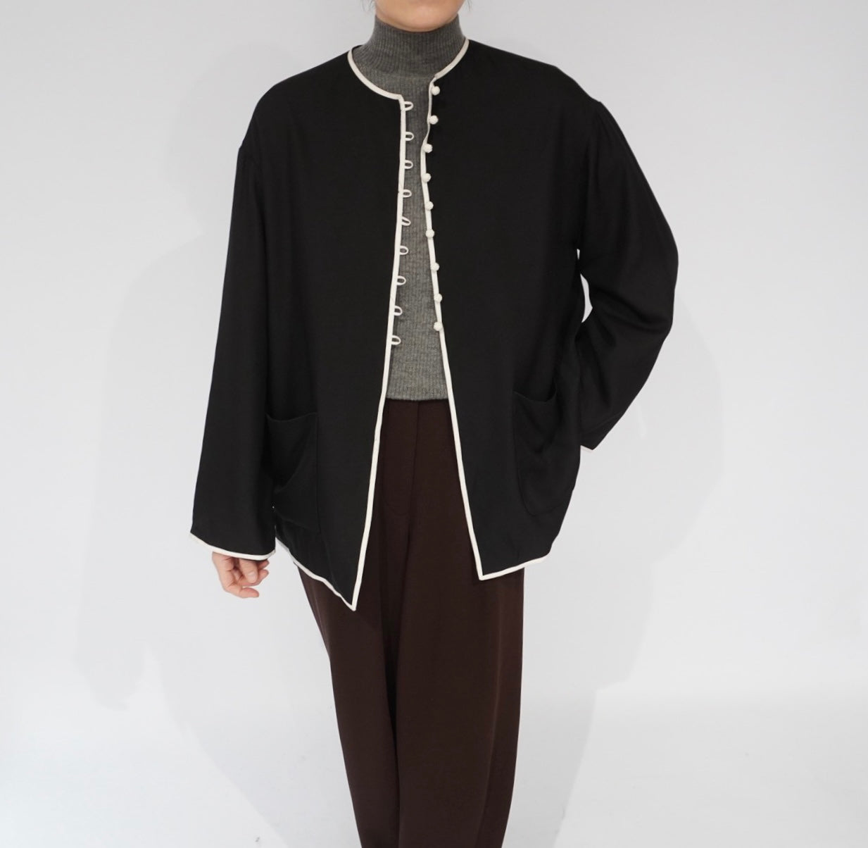 80s Design Silk Blouse,Jacket Made in USA