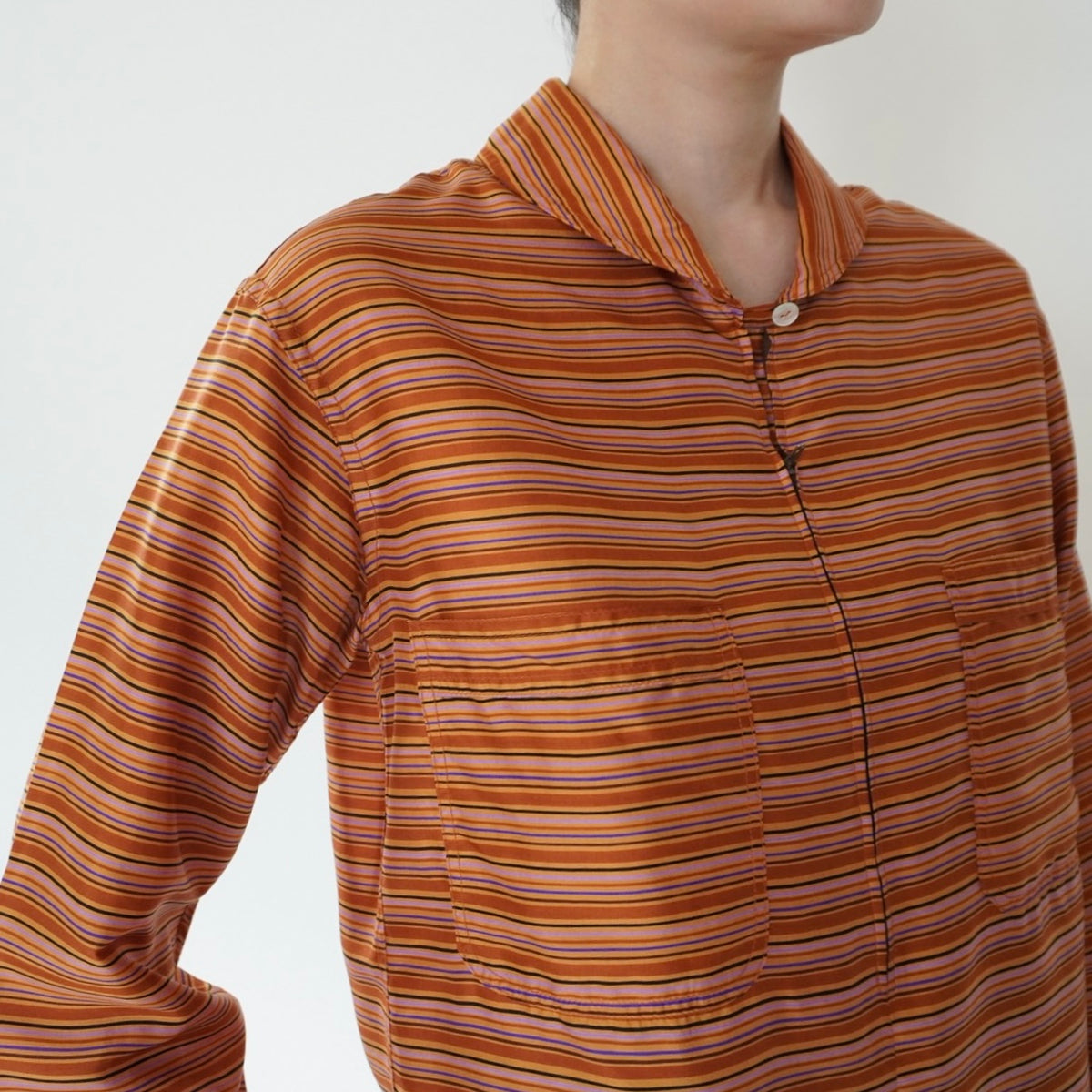 80s EURO Striped Blouse