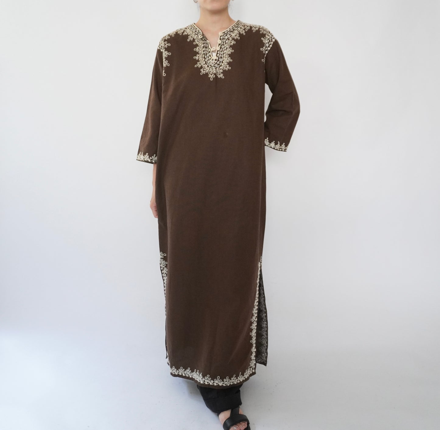 80s Embroidery Dress