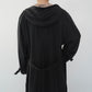 90s Black Design Maxi Coat