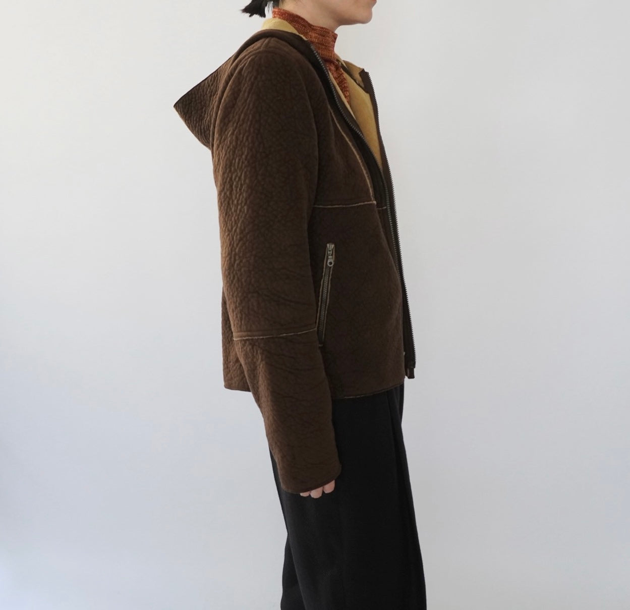 90s Faux Shearling Zipped Jacket